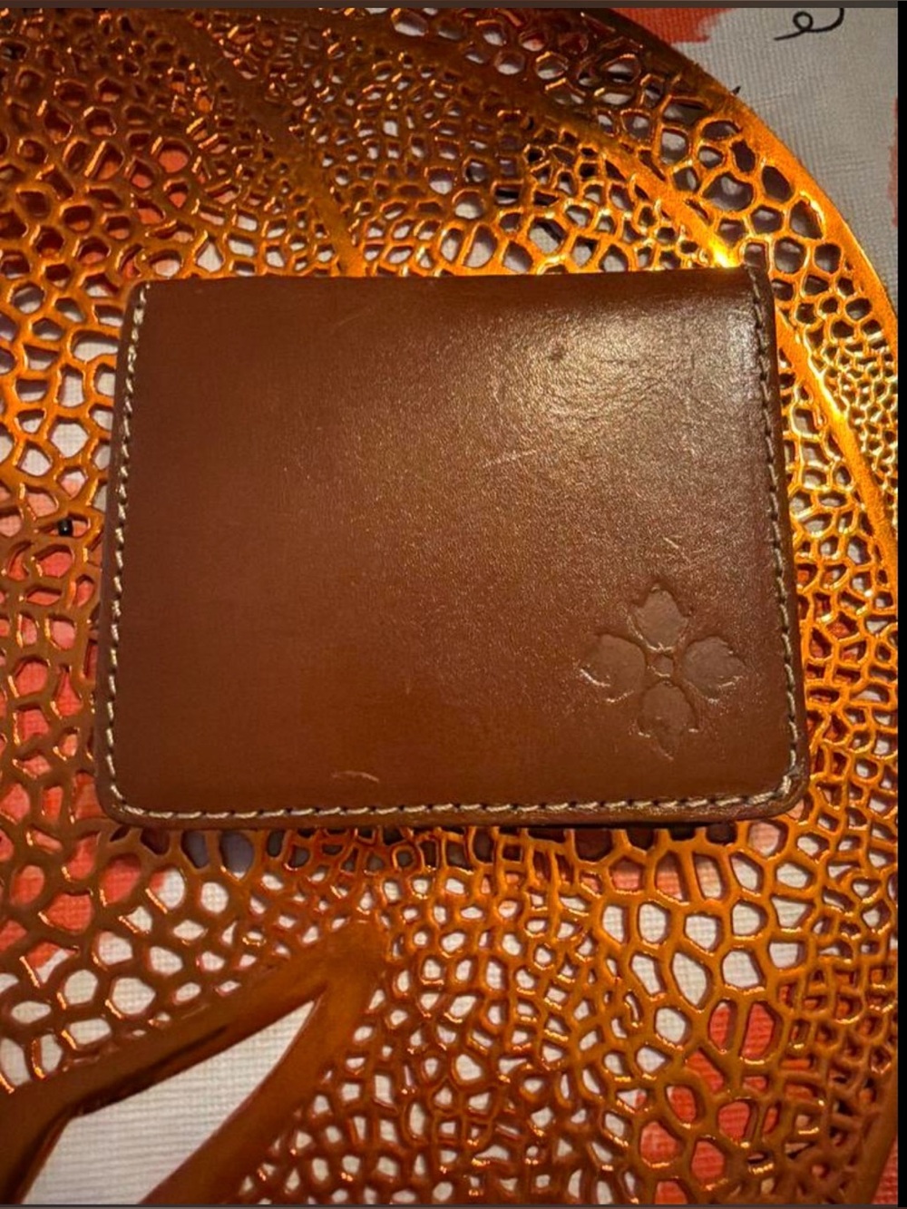 Patricia Nash Men's Brown Leather Card Wallet